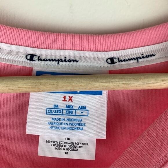 Champion x KNC Beauty Lightweight Cropped Tee '70s Knockout Champion Script 1X - Picture 6 of 12